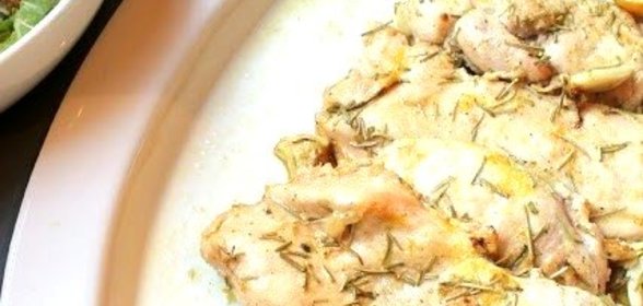 Курица, запеченная с чесноком