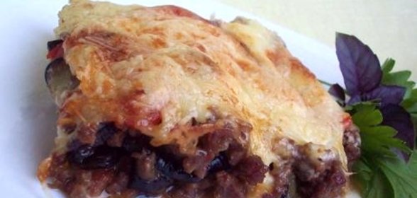 Запеканка из баклажанов с фаршем