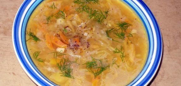 Постные щи из квашеной капусты