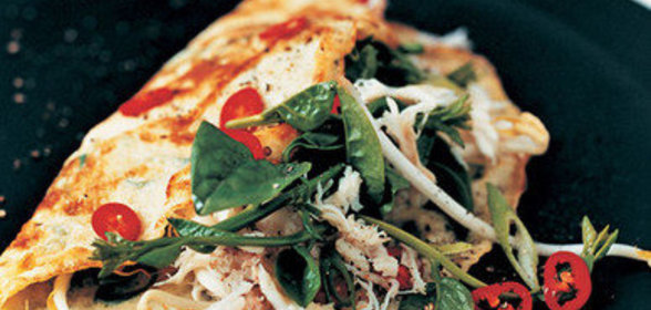 Омлет с крабами и чили