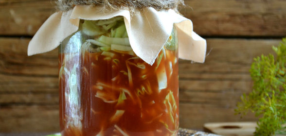 Капуста, маринованная в томате, на зиму