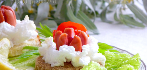 Горячий бутерброд Воздушный цветок