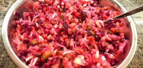 Винегрет с квашеной капустой