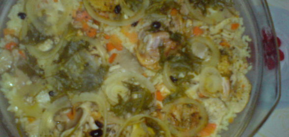 Нежная нутрия с рисом и грибами