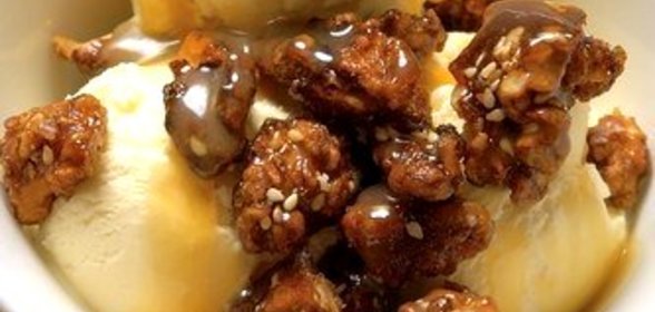 Карамелизованные грецкие орехи с солью