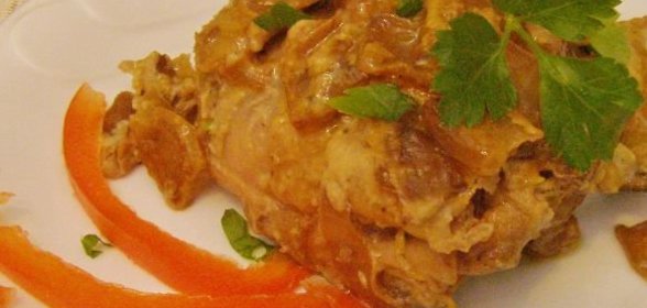 Клецки сухарные в сметане