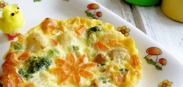 Детский омлет с овощами