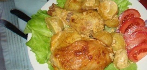 Курочка в маринаде с картофелем