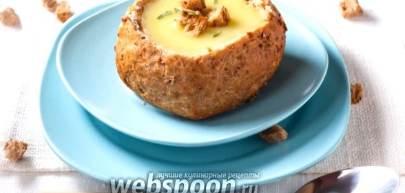 Картофельный суп в хлебе