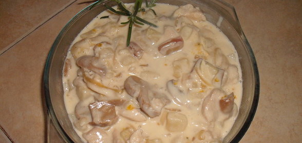 куринная грудка с фруктами