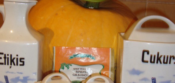 Маринованная тыква с горчиченками