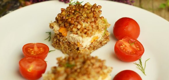 Запеканка из гречки с курицей