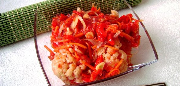 Цветная капуста в пикантном маринаде