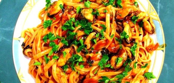 Паста с мидиями