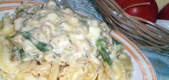 Паста с кабачком и стручковой фасолью