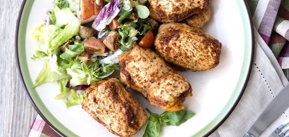 Рулеты из индейки с сыром и грибами в мультиварке