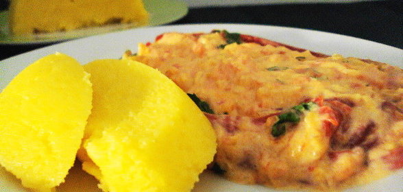 Перец в сливочно-томатном соусе