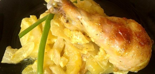 Овощное жаркое с курицей