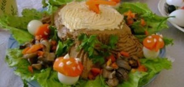 рулет картофельный с мясом