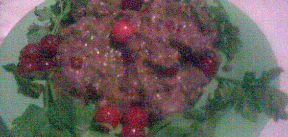 Куриная печеночка в остром клюквенно-медовом соусе с корицей