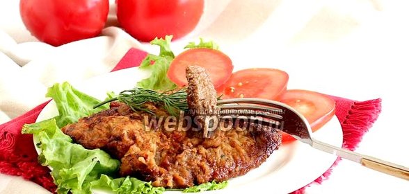 Отбивные из говядины в соево-луковом маринаде