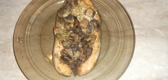 Сёмга с песто, кедровыми орешками и грибами (ГОТОВИМ быстро и просто)