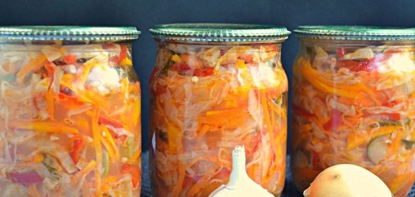 Салат Кубанский с капустой на зиму