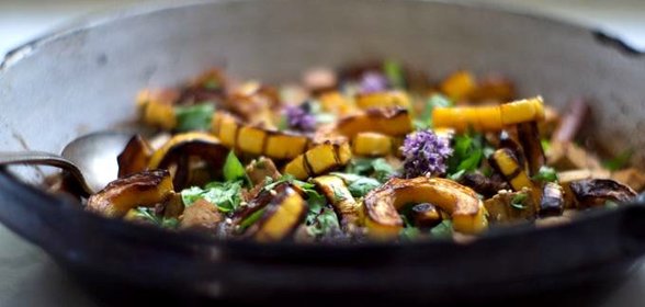 Запеченный сквош с тофу