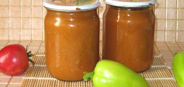 Кабачковая икра с болгарским перцем