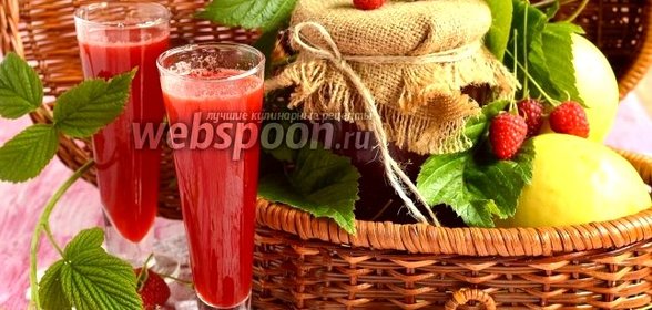Яблочно-малиновый сок на зиму