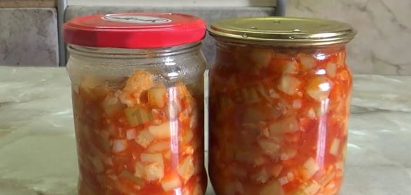 Острая закуска из кабачков на зиму