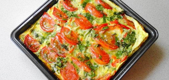 Кабачки в омлете