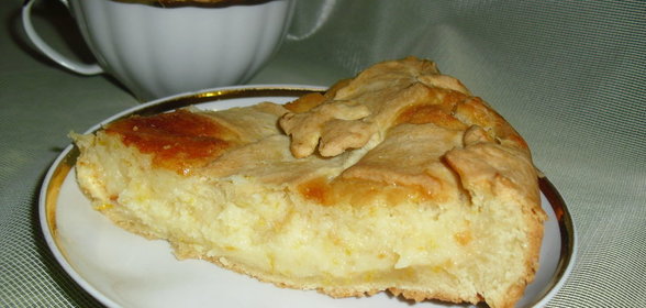 Пирог с творогом и цитрусовыми