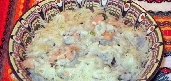 Ризотто с красной рыбой