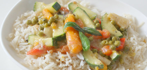 Рис с овощами в тайском стиле