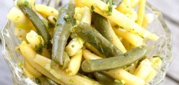 Желтая фасоль в мятном масле