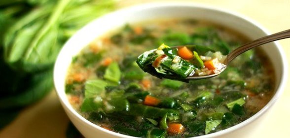 Зеленый суп с имбирем