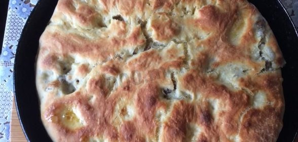 Пирог с ливером и картошкой