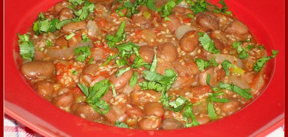 фасоль с кунжутом