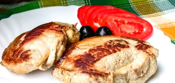 Шницель с грибами