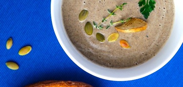 Грибной крем-суп из замороженных грибов