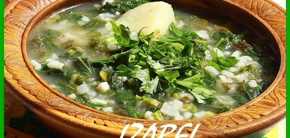 Суп с крапивой и булгуром