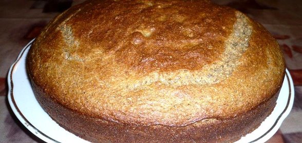 Пирог с бананами и отрубями