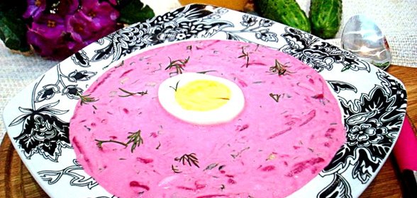 Холодный борщ по-литовски