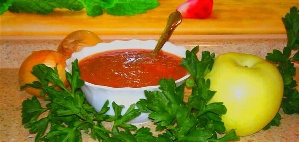 Яблочно-томатный соус с корицей
