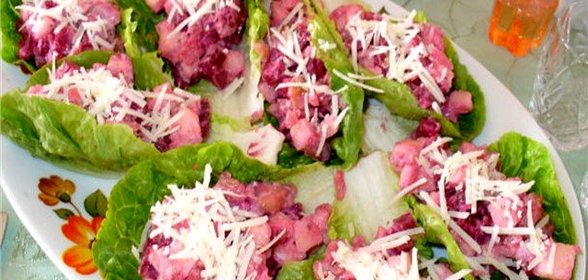 Рулет с фасолью