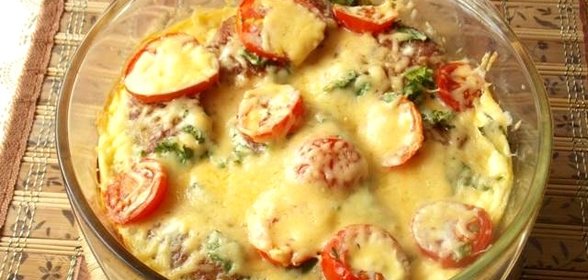 Запеканка с котлетами Сытная