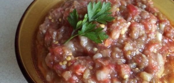 Овощная икра из баклажанов