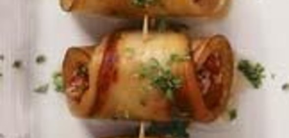 Баклажанные рулетики с сырной начинкой