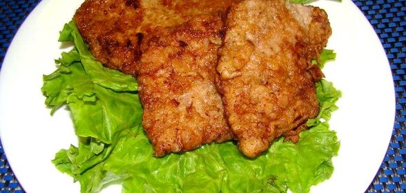 Говяжий шницель в маринаде из картофельного крахмала